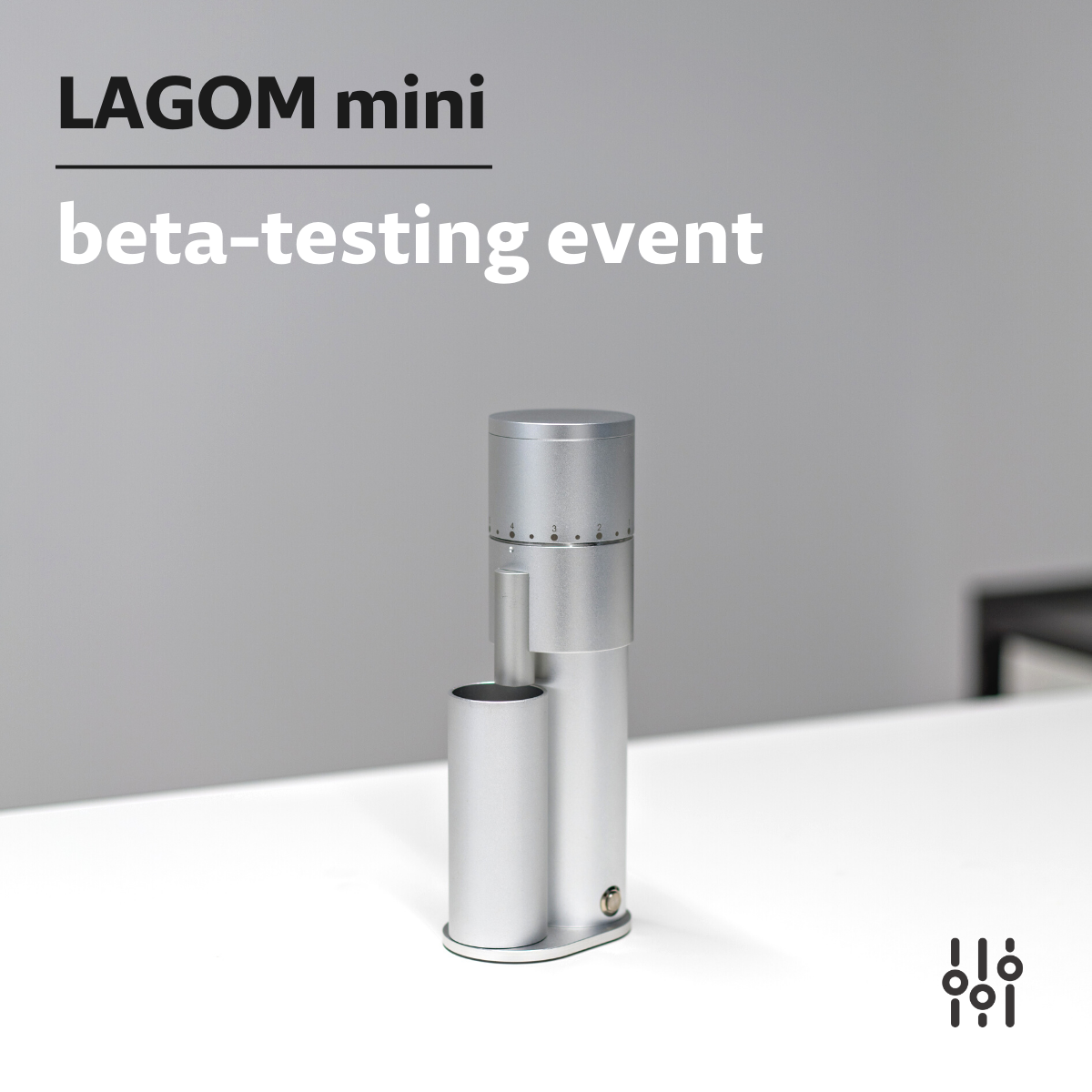 シルバー電動ミルグラインダーOPTION-O Lagom mini 48mm Moonshine  電動ミル